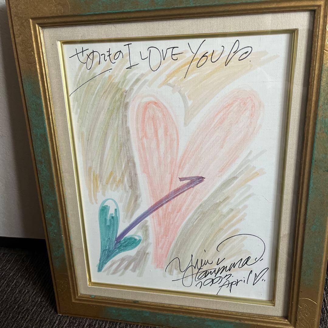 谷村有美　直筆サイン入り絵画　 神谷町Live出演時の物