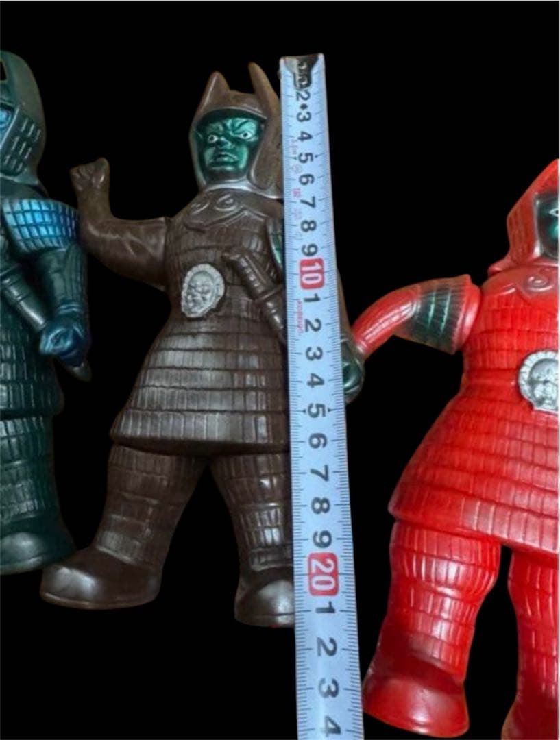 激レア1966年刻印有り　当時物？大魔神フィギュア 3体セット20センチ程