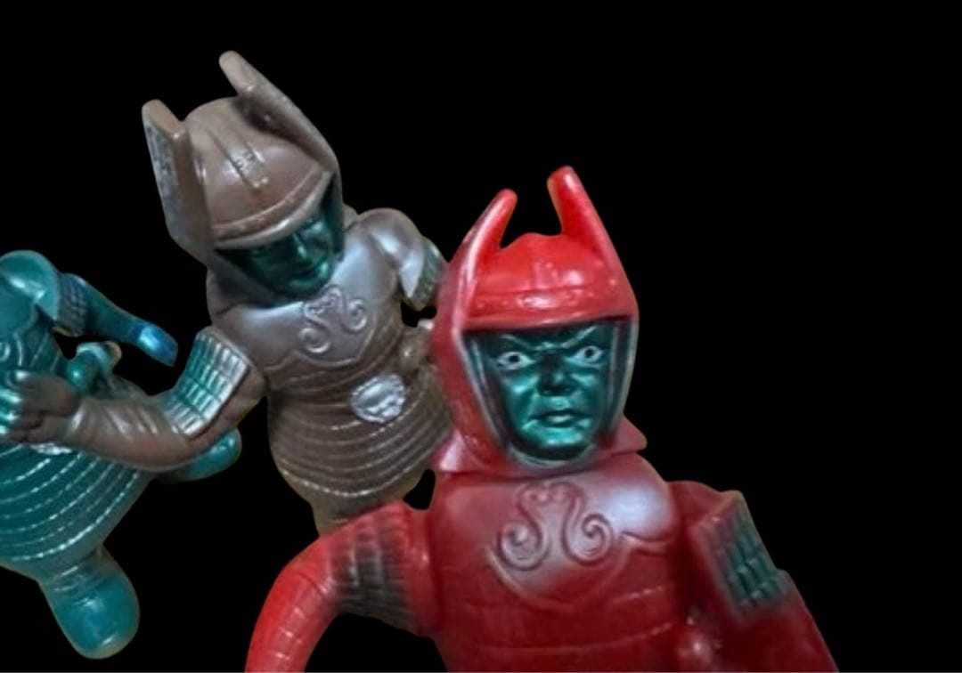 激レア1966年刻印有り　当時物？大魔神フィギュア 3体セット20センチ程