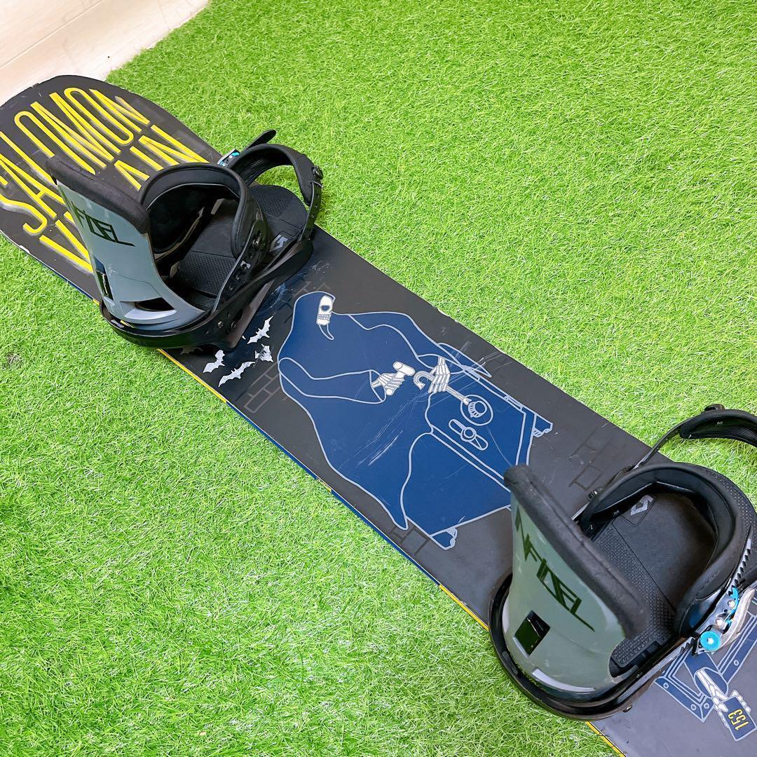 76【メンズ3点】SALOMON VILLAIN 153cm バートンM スノボ
