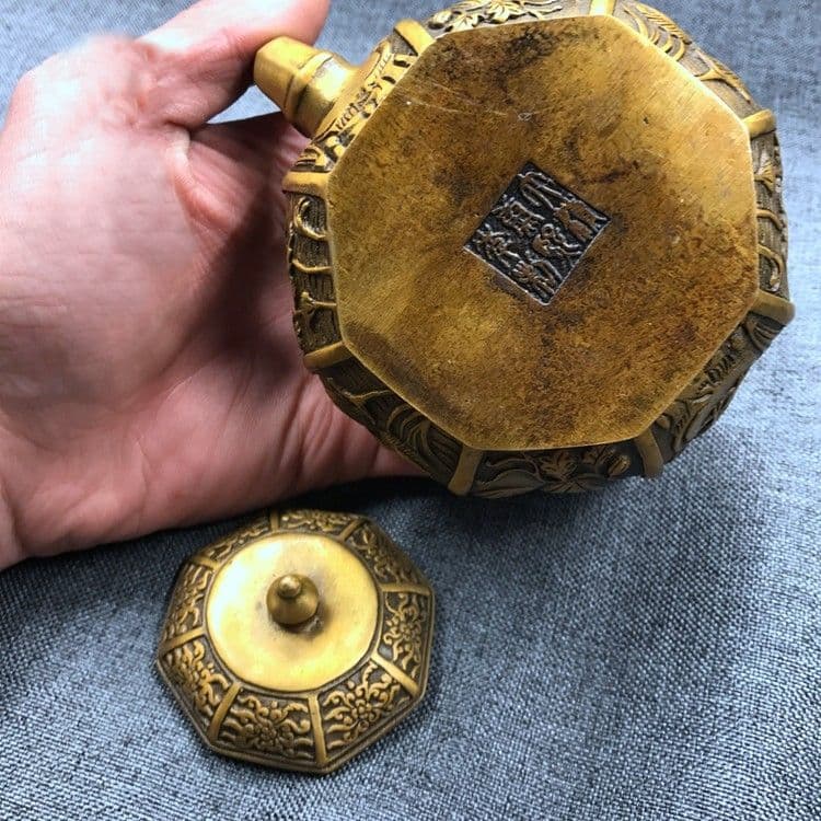 黄銅八宝壷の装飾工芸品、贈り物、コレクション銅器