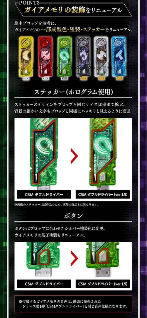 CSM 仮面ライダーダブル ダブルドライバー ver.1.5 変身ベルト