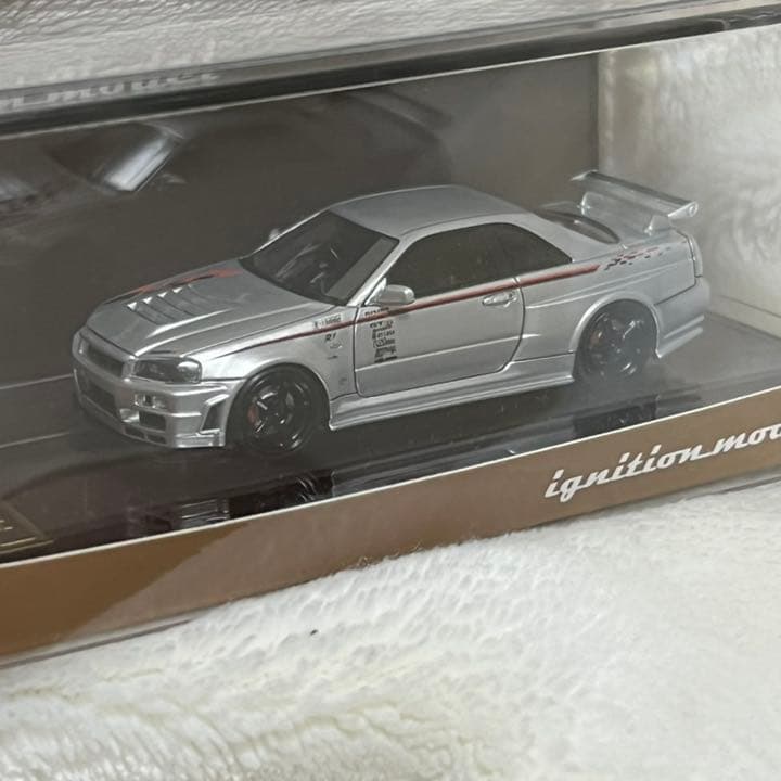 イグニッションモデル1/64 Nismo R34 GT-R R-TUNEシルバー
