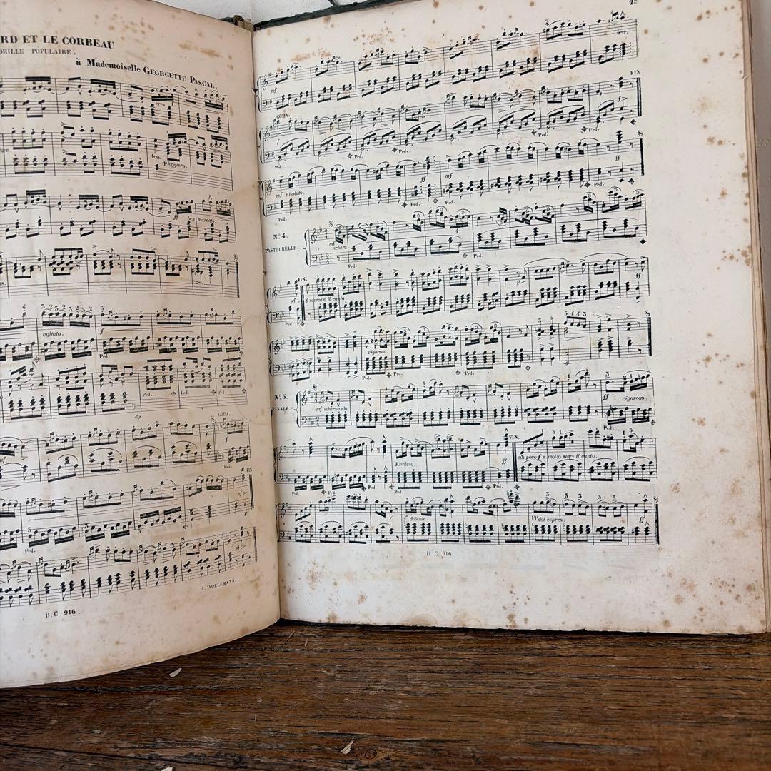 フランスアンティーク　1800年代の楽譜　希少　chanson シャンソン