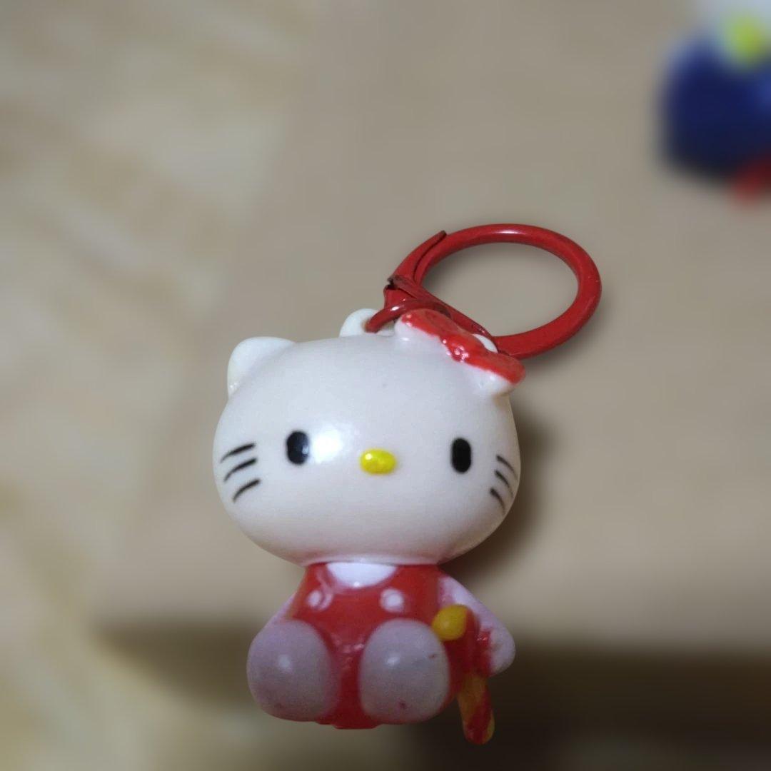 【希少】昭和レトロ　70年代ハローキティ マスコットホルダー2体　当時物　レア