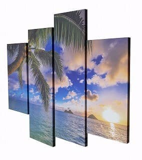 写真キャンバスアート  ハワイ ラニカイ　(4枚セット)