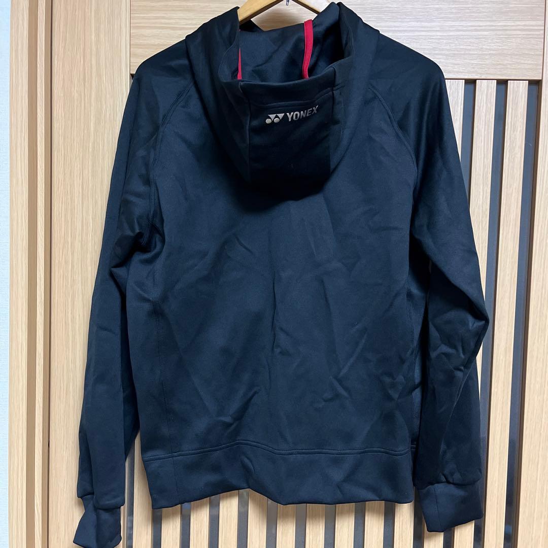 新品　YONEX ユニ　スウェットパーカー　ジッパー付き　M ブラック