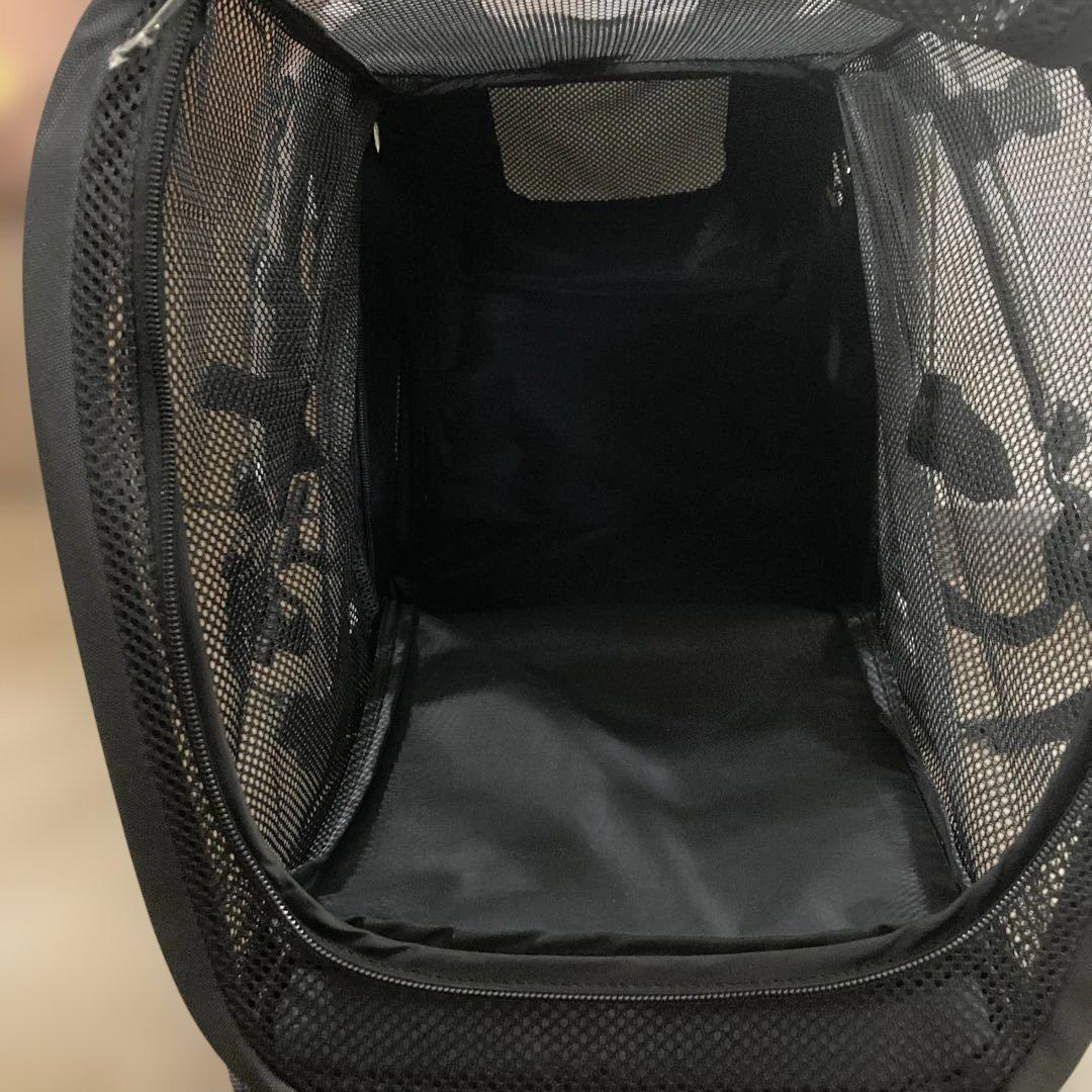 ペットキャリーバッグ カンボウプラス メッシュパネル付き グレー