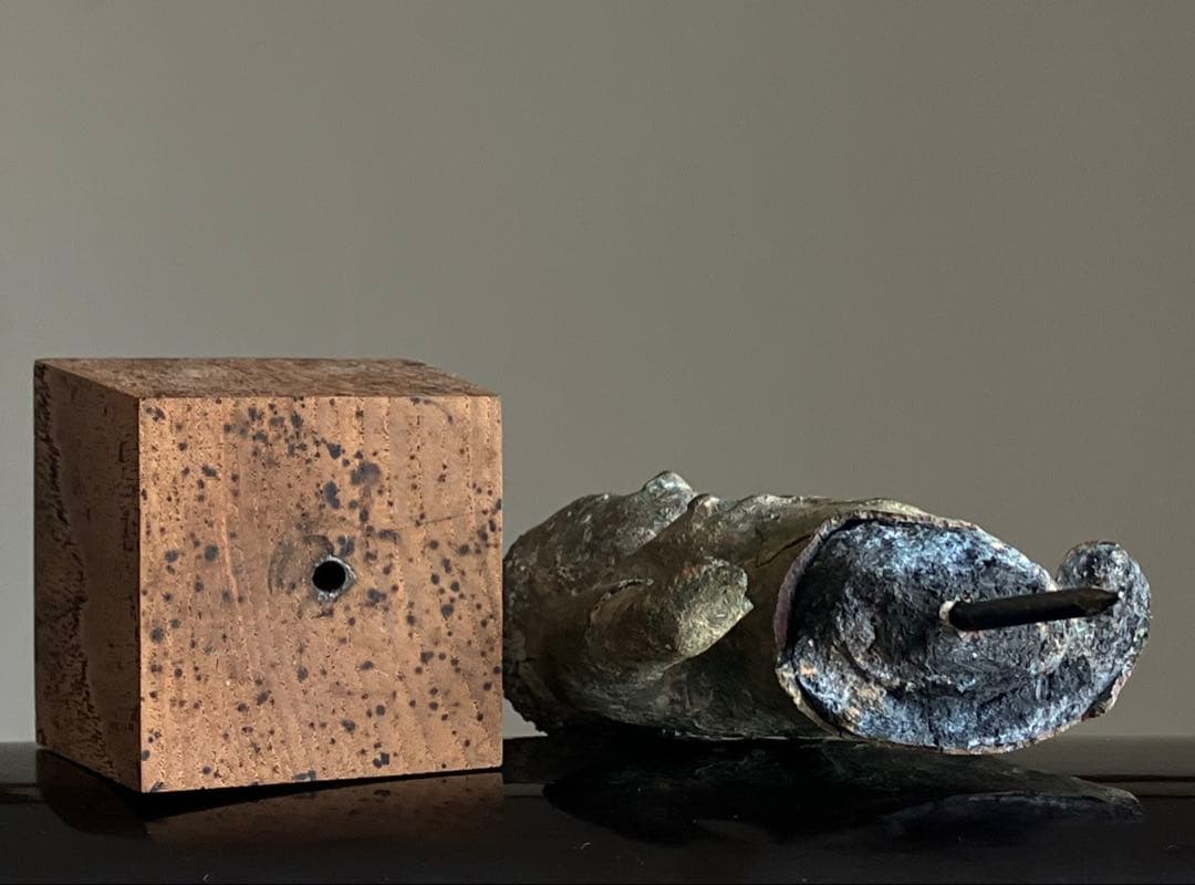 【悟り仏。タイ青銅古仏】アユタヤ王朝初期〜中期14〜15世紀頃 骨董仏教美術彫刻