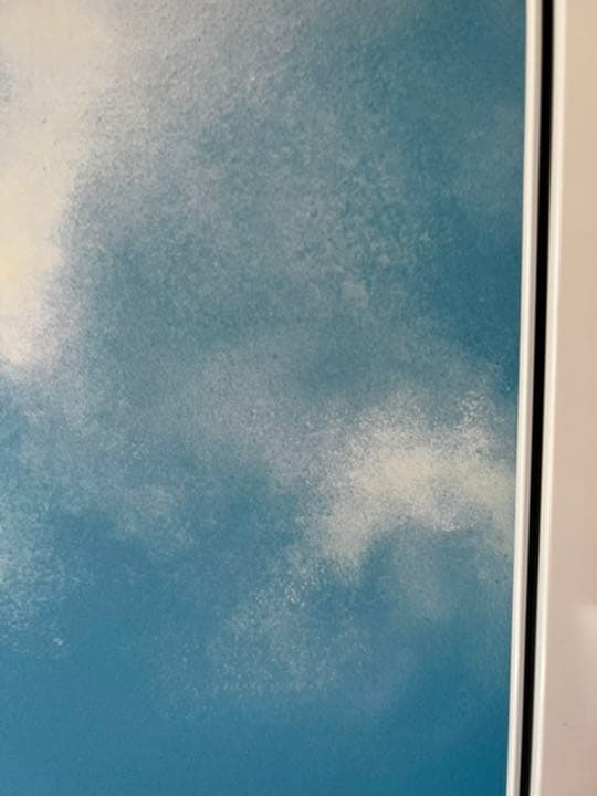 アルミサッシ絵画　青空　30年前の作品