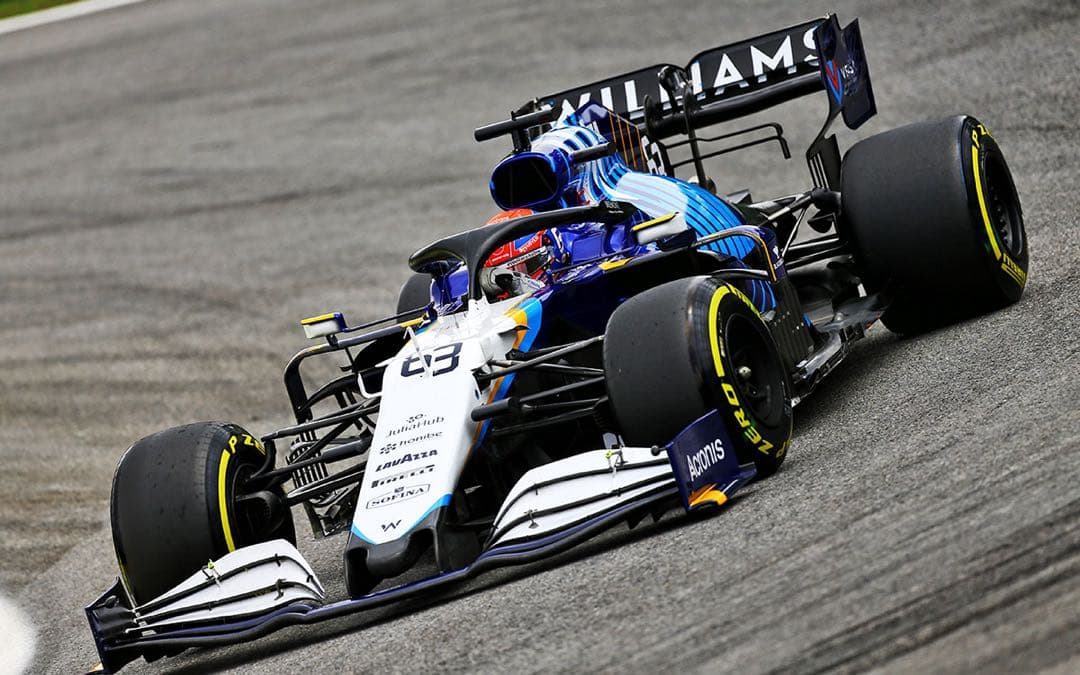 F1 ウィリアムズFW44 ジョージラッセル直筆サイン入り 1/43