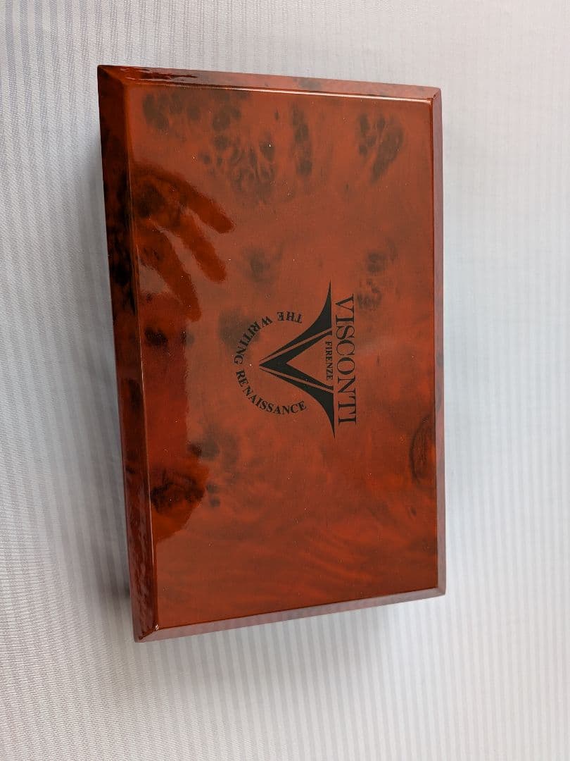 Visconti万年筆ヴァンゴッホVangogh.青赤マーブル模様14K白金