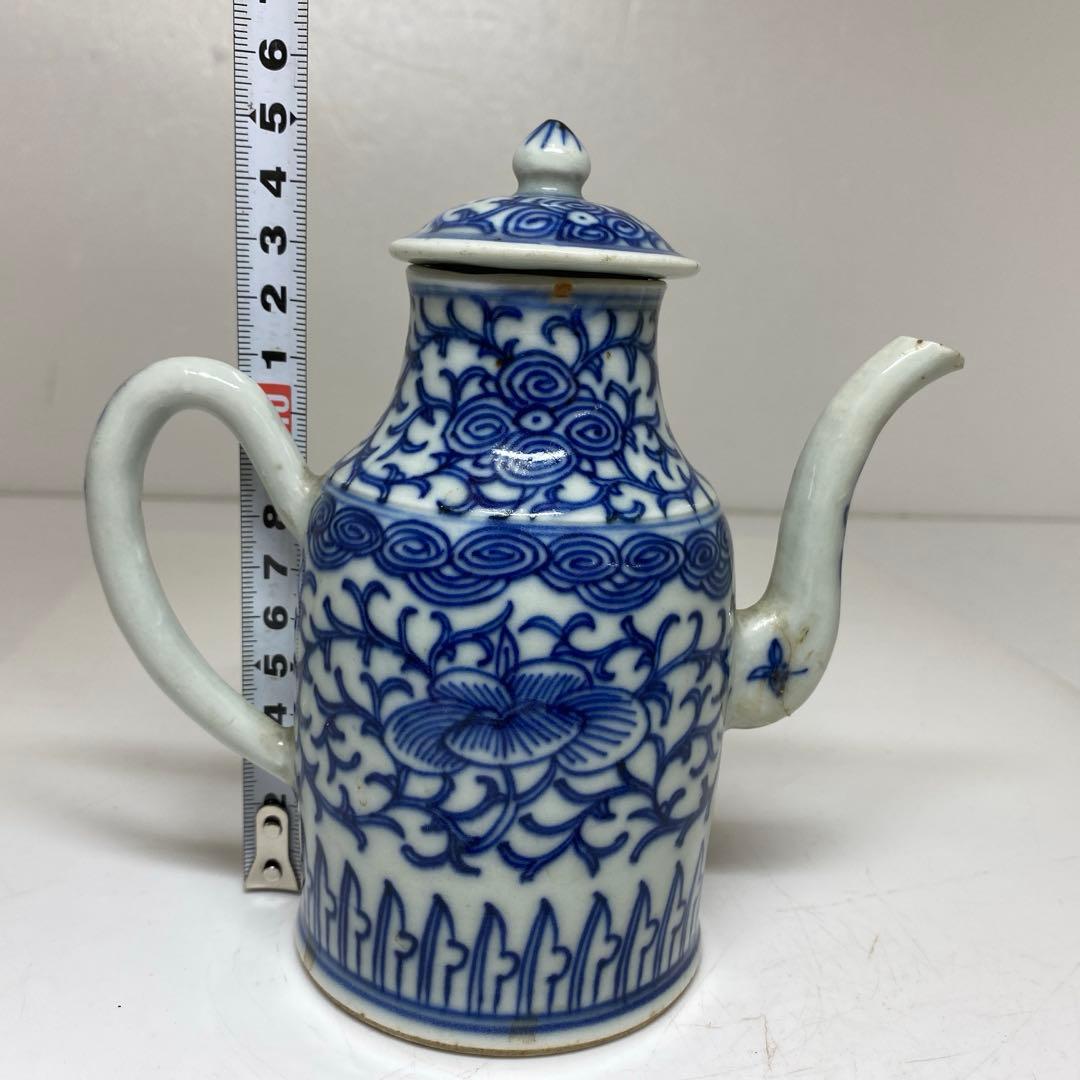 中国清時代　青花　水注　タルチ　東さ7-1014①