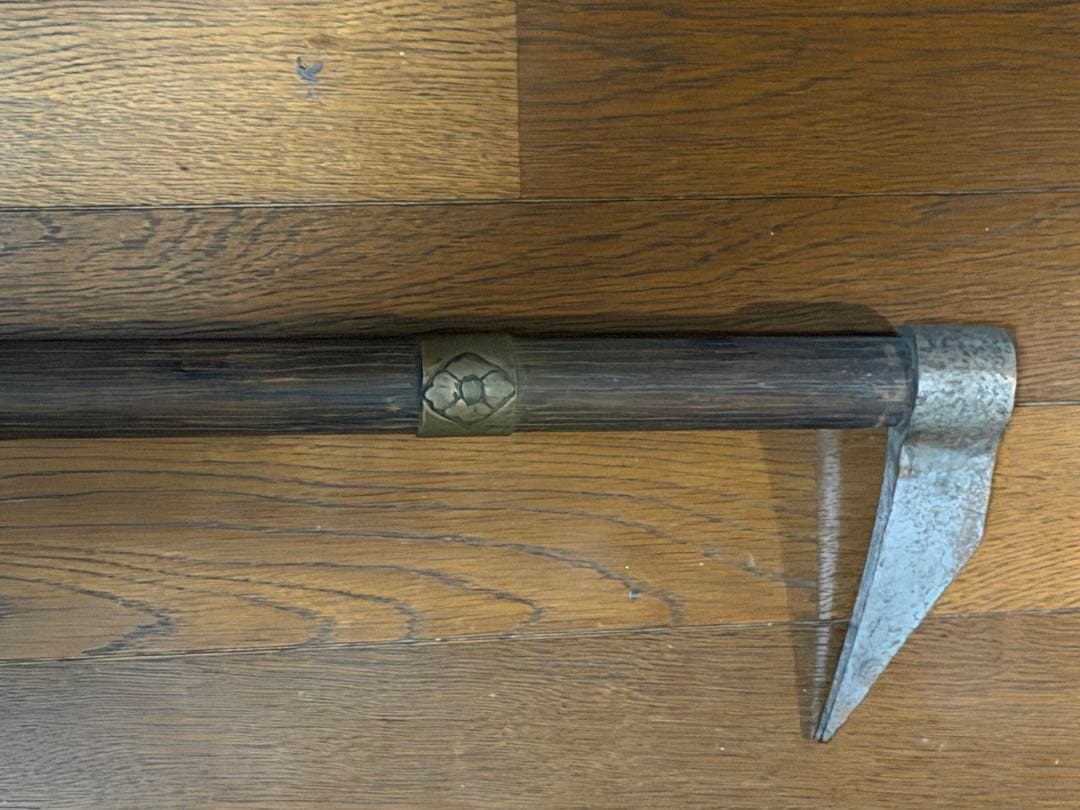 【古美術】鳶口 火消し 骨董 アンティーク 家紋入り 時代物
