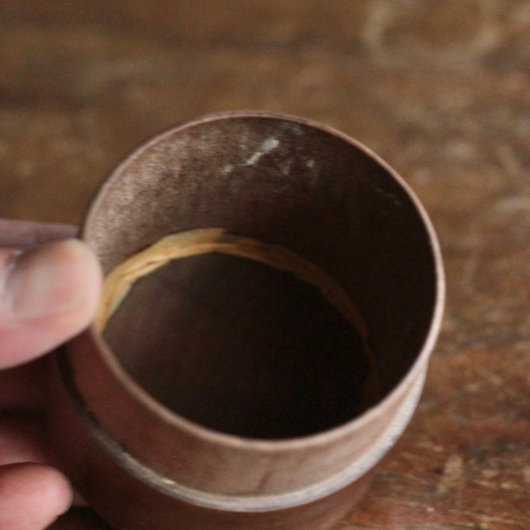 佳き木肌 古い 茶筒 茶入 古道具 アンティーク