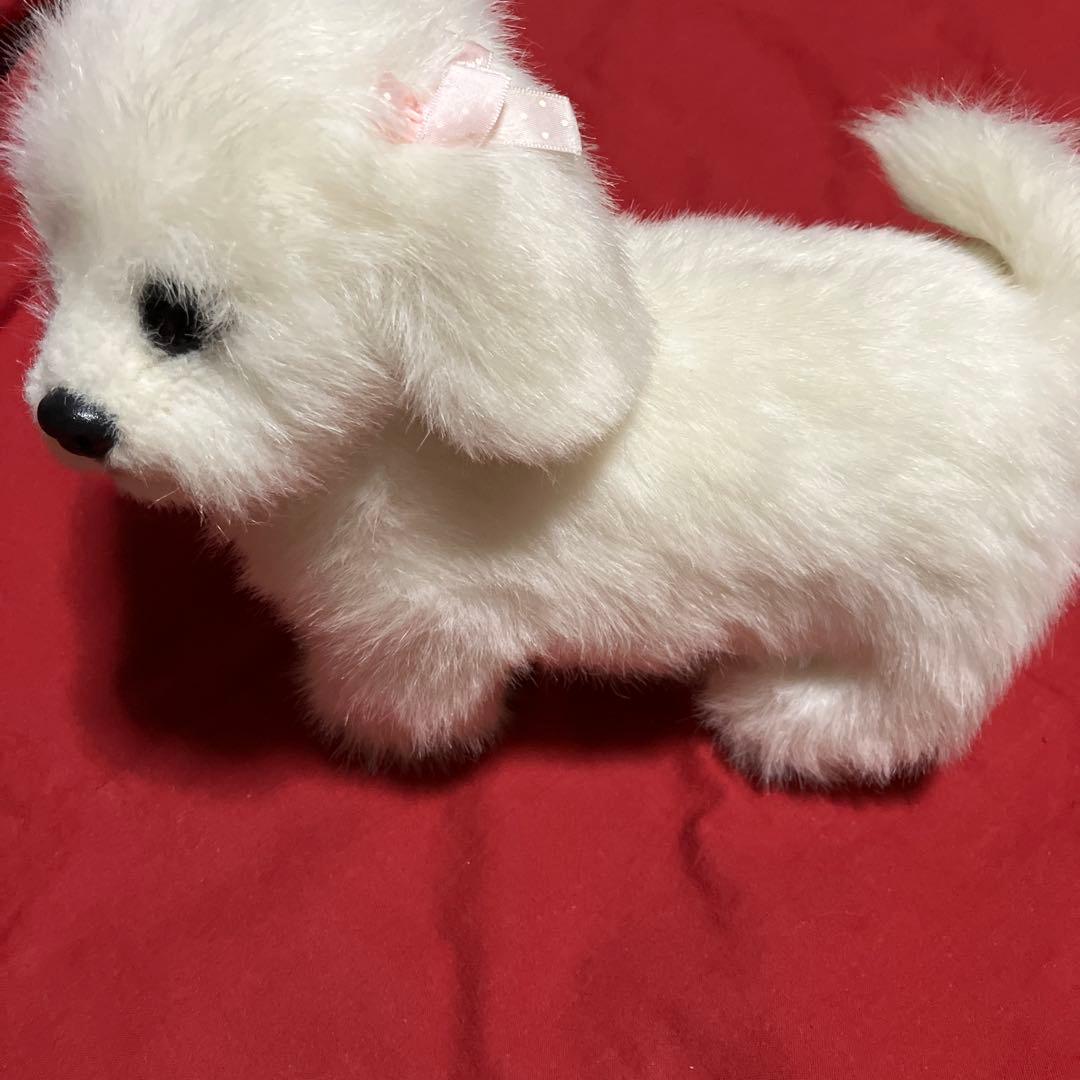 ぬいぐるみ犬　マルチーズ　リアル　白い犬　レトロぬいぐるみ