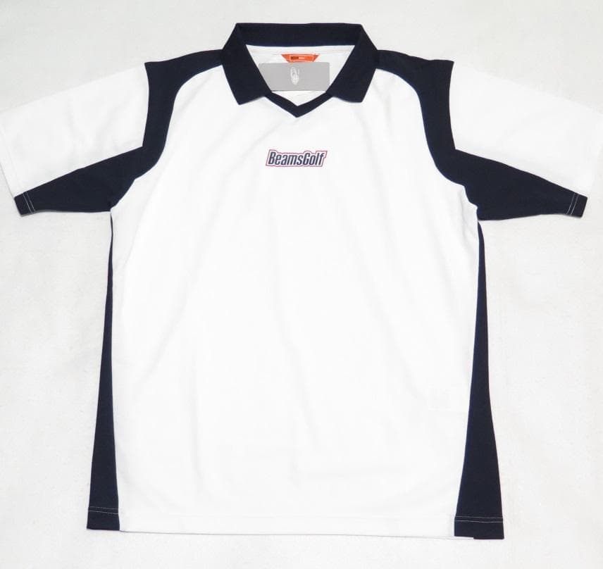 ⓂBEAMS GOLF ビームスゴルフ 襟付きVネックプルオーバーWHITE