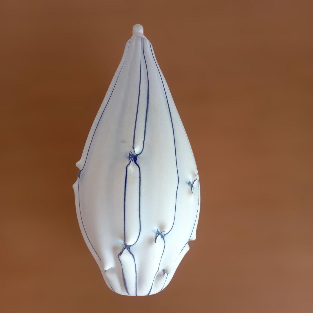 現代ガラス作家　富永一真　『～青の～』