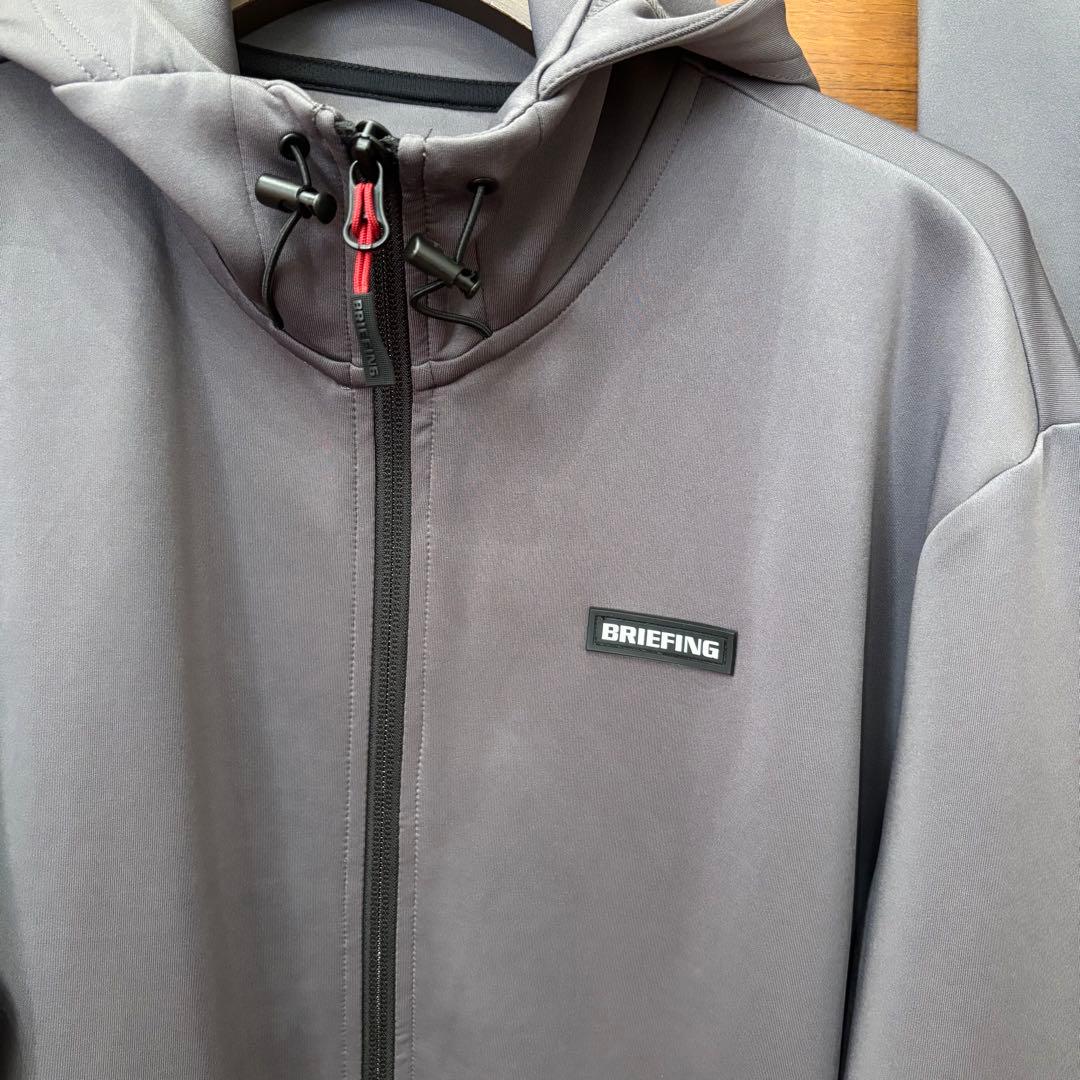 BRIEFING GOLF 3Dロゴセットアップグレー上メンズL 下XL