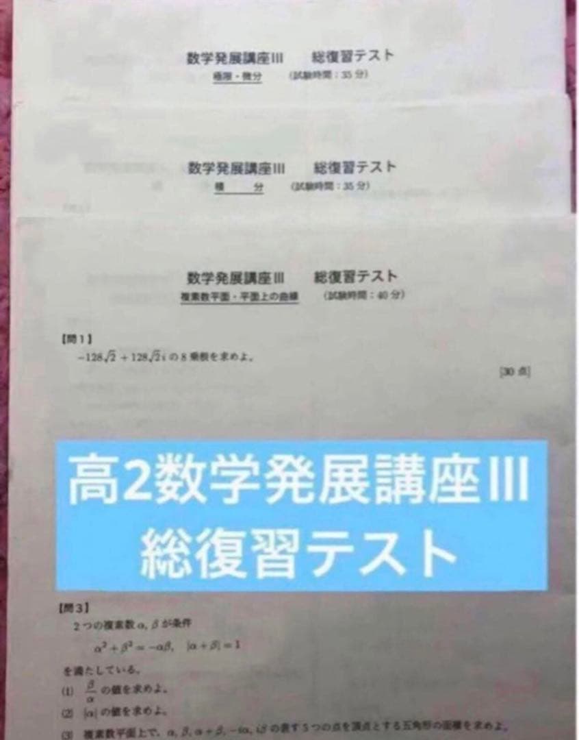 【フルセット　独学可　ノート付】鉄緑会 高2 数Ⅲ 基礎・発展・実戦講座　講習付