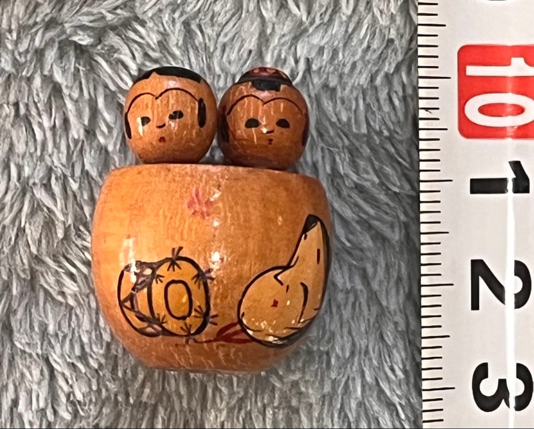 ミニチュアこけし15体　木製　手作り　首振りこけし　最小1センチ　昭和30年代