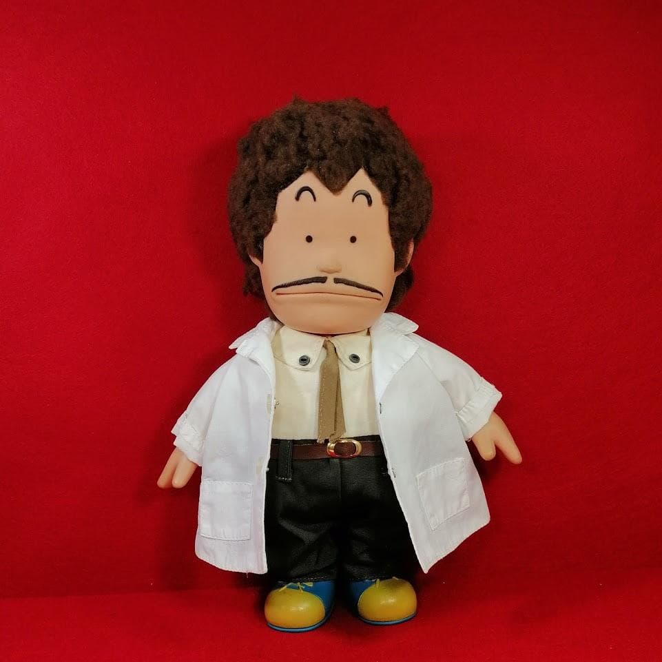 Dr.スランプ アラレちゃん 則巻千兵衛 本体 白衣 ソフビ 29cm ポピー