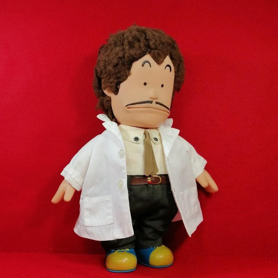 Dr.スランプ アラレちゃん 則巻千兵衛 本体 白衣 ソフビ 29cm ポピー