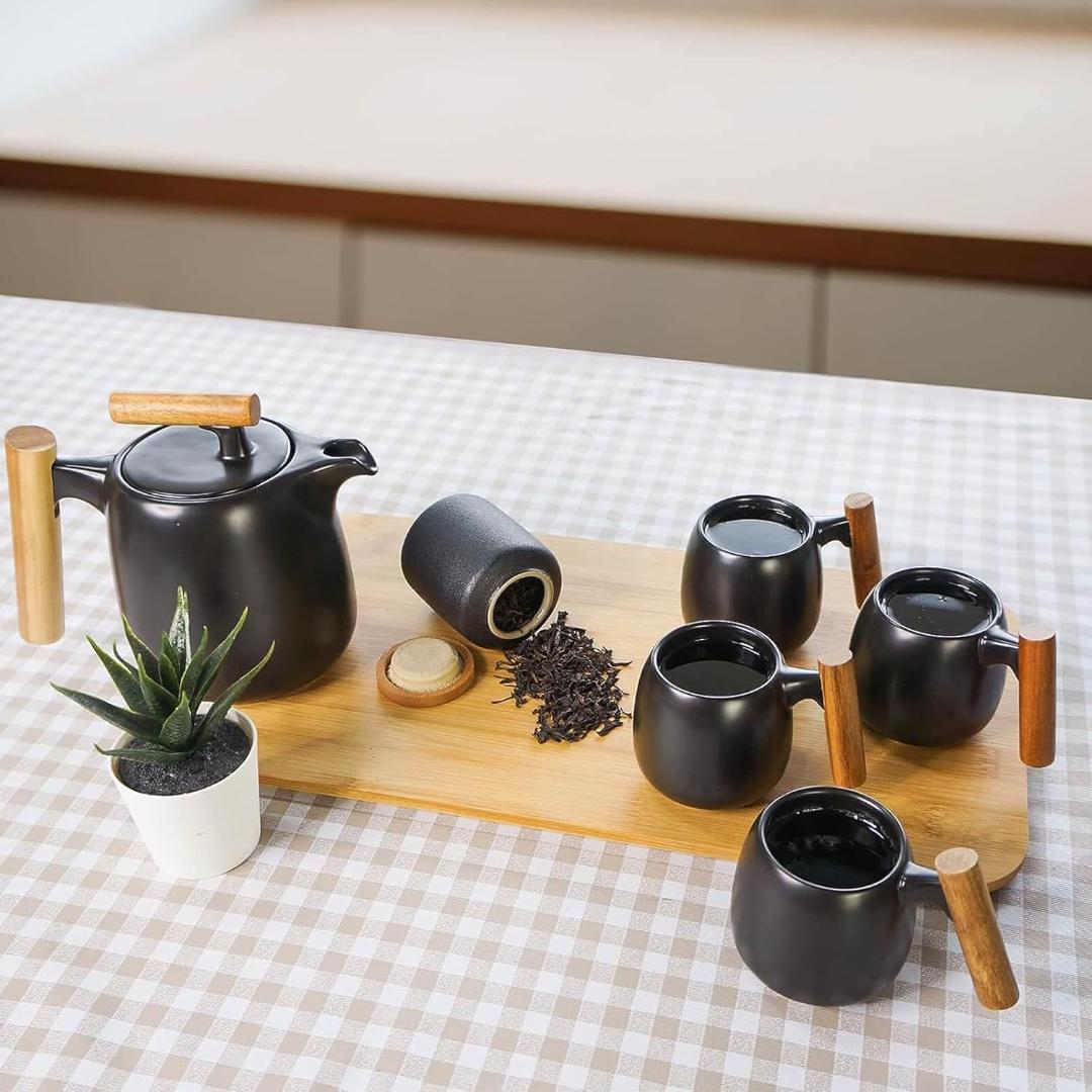 SOTECH ティーセットギフトアウトドア おしゃれ 携帯旅行茶器 木細工金属箱