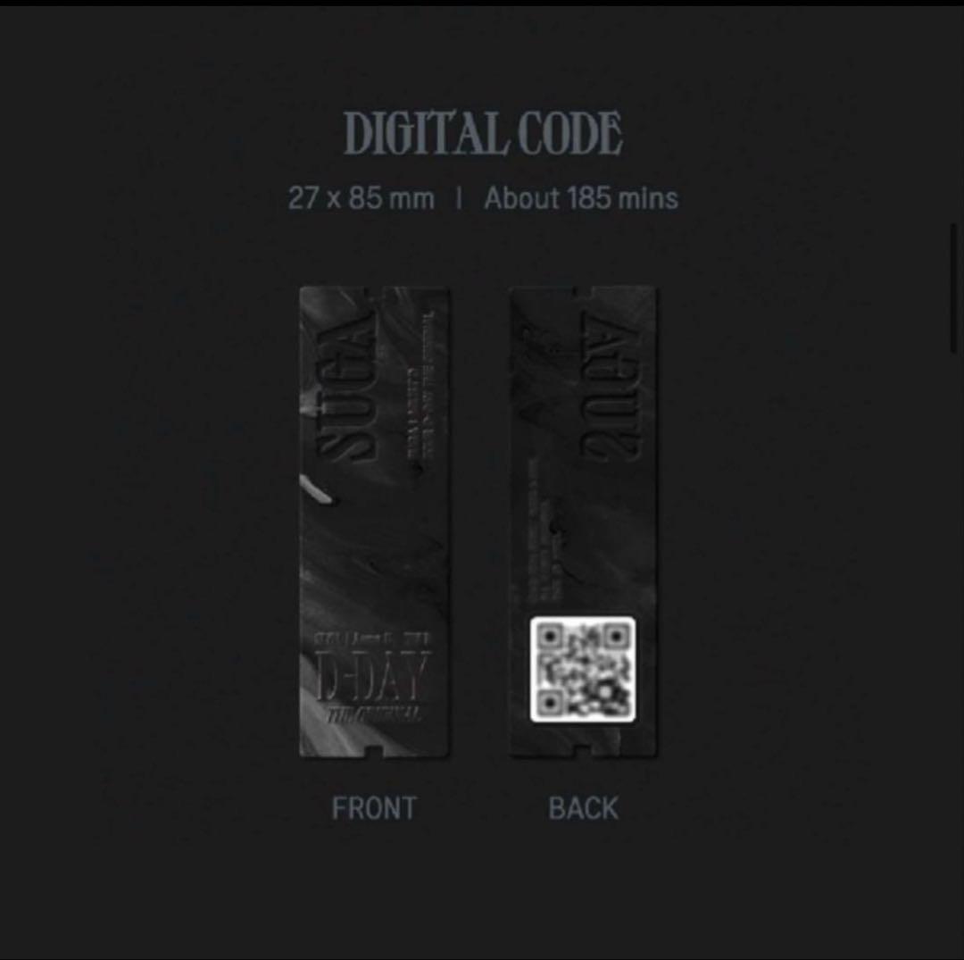 BTS SUGA TOUR 'D-DAY' The Original 未開封