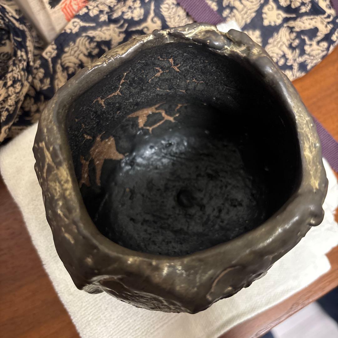 池田省吾 黒金彩茶碗 抹茶茶碗 ikeda shogo