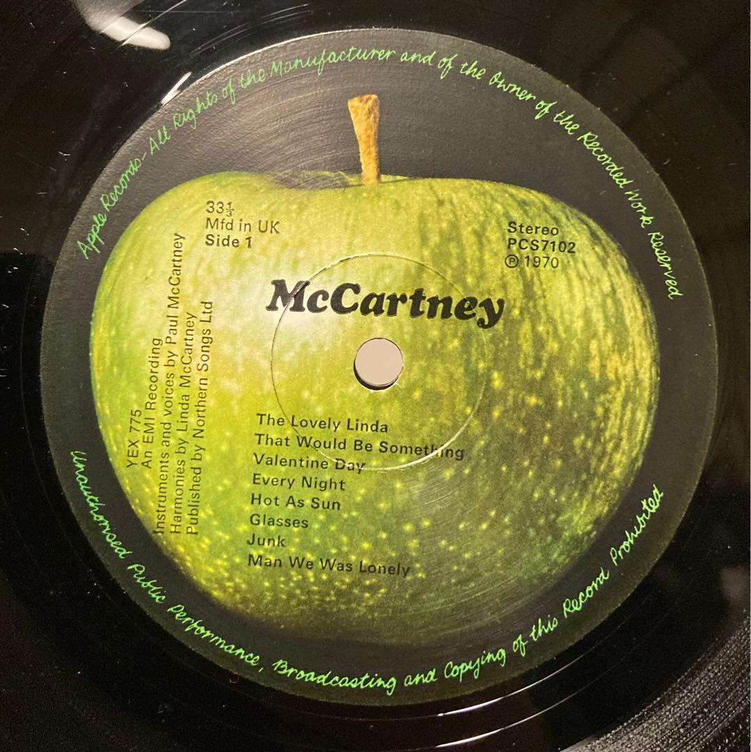 ポール・マッカートニー 「Mccartney」UKオリジナル超初期盤レコード