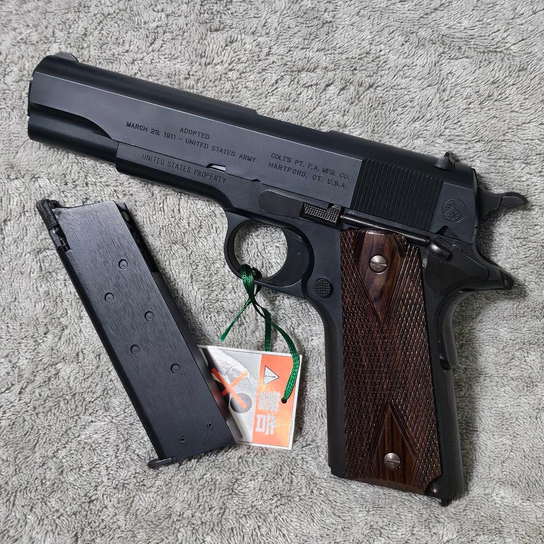 新同 WA 純正 コルトM1911 100周年記念モデル ウッドグリップver.