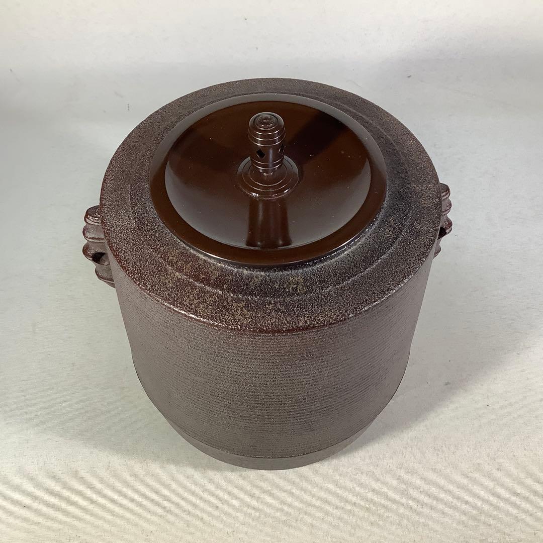 糸目筒釜　釜師　高橋敬典　茶道具　送料無料