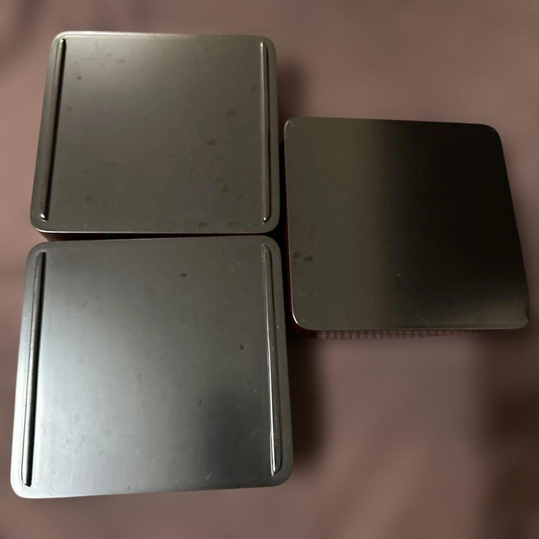 津軽塗　七々子塗　6寸　三段重箱　美品