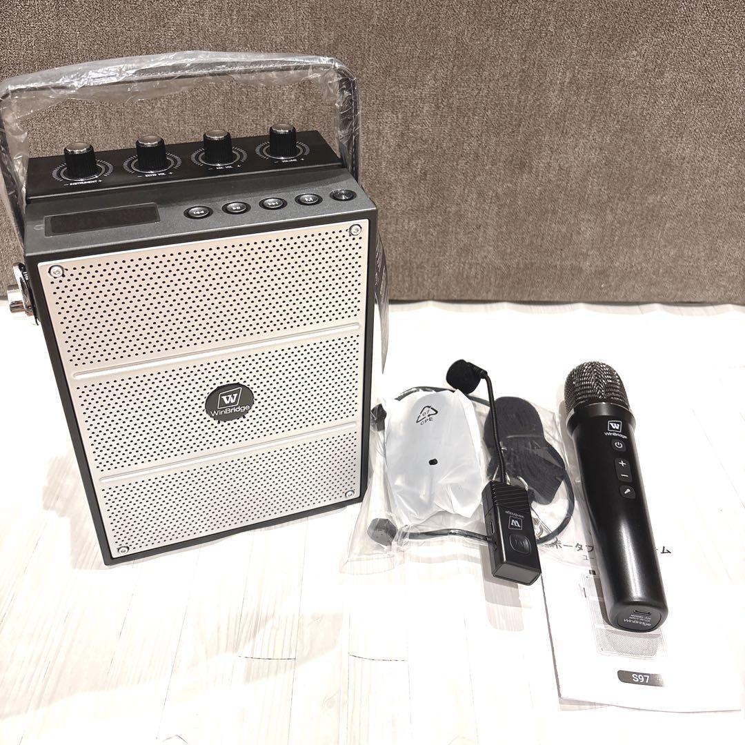 ポータブル拡声器 ポータブルスピーカー マイク 会議講演 カラオケ ワイヤレス