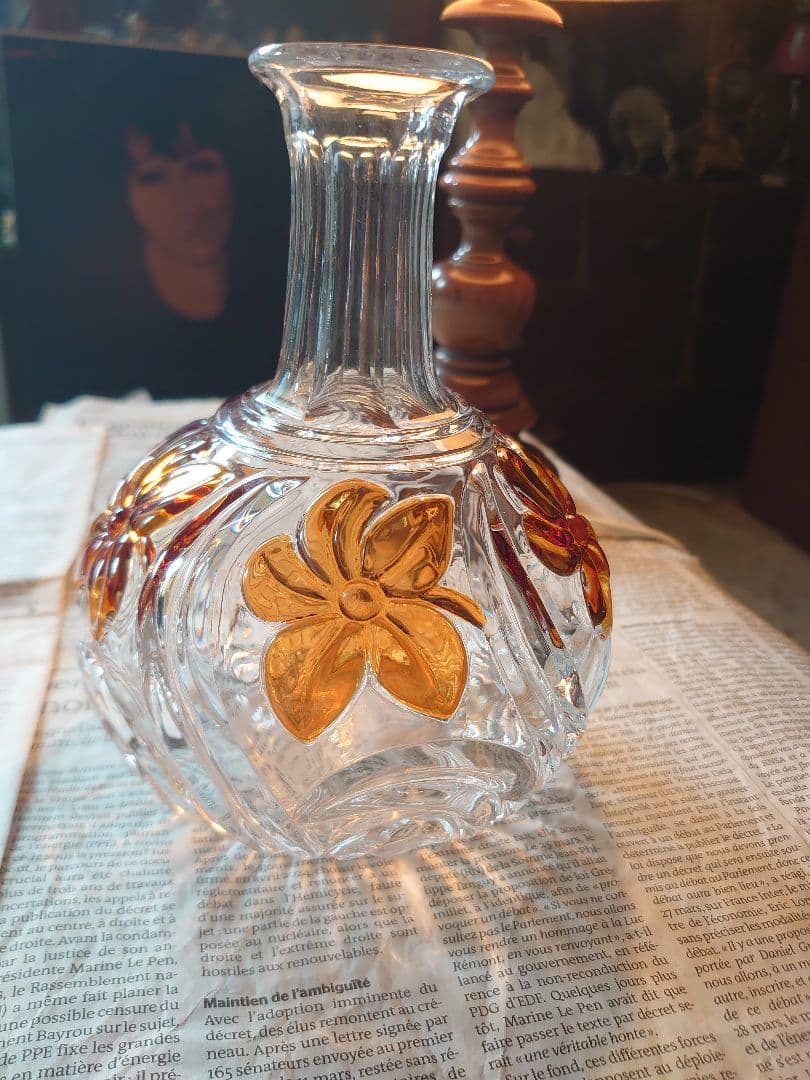 「売約済」1900s'アンティーク「Sant Louis 」デキャンタプレート付