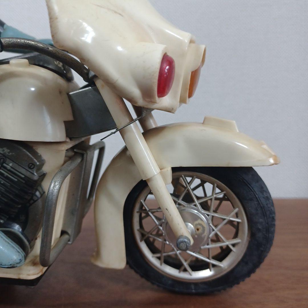 当時物　ヨネザワ製　銀マスク「仮面ライダー＆サイクロン号」フリクション走行玩具