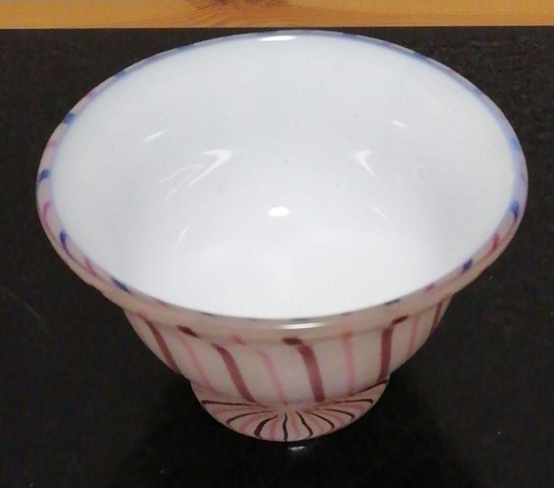 由水常雄作　ガラス　ファンシード　ベニス　ぐい呑　共箱　酒器