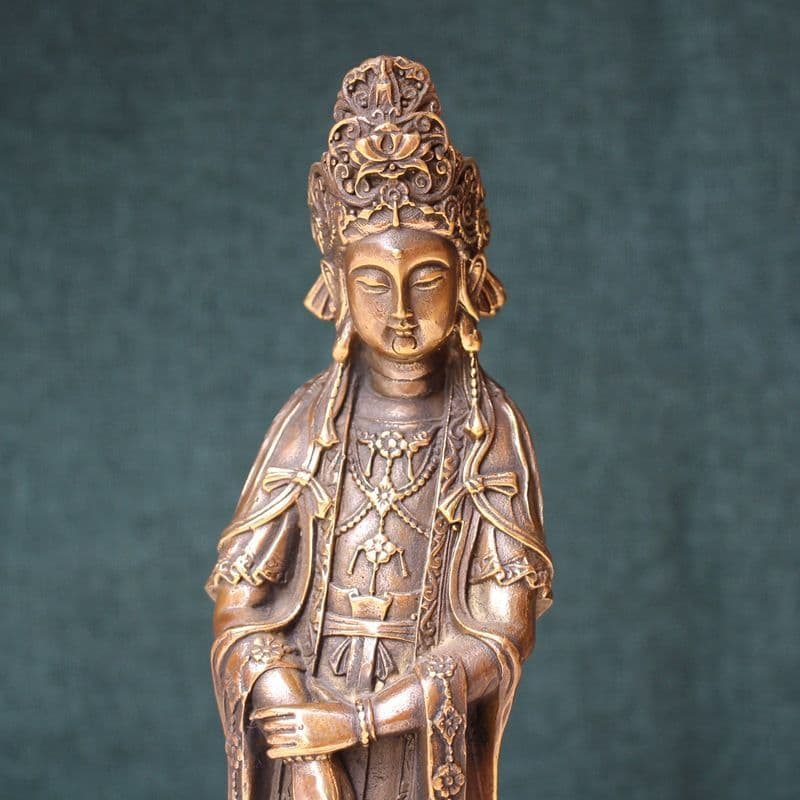 地蔵 菩薩 観音彩衣仏像 銅製 仏像 彫刻 開運 風水 置物