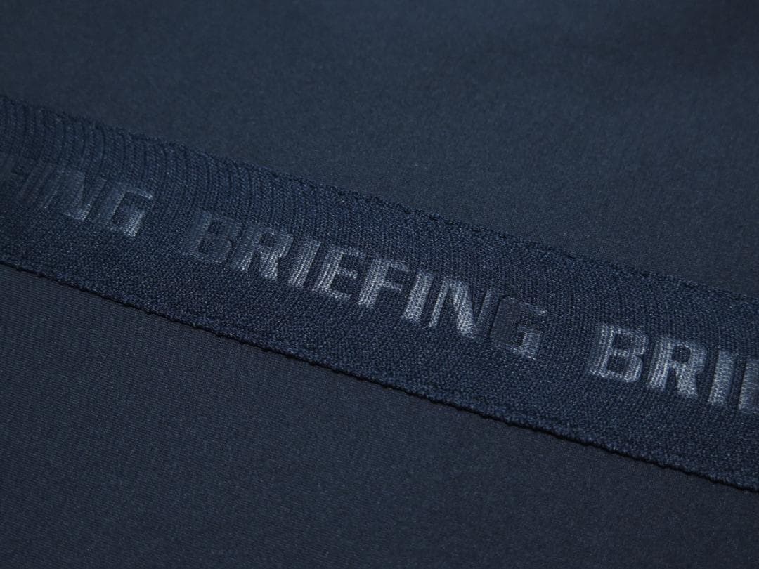 ⓁBRIEFING GOLF ブリーフィングゴルフ 背面ロゴハーフジップシャツ紺