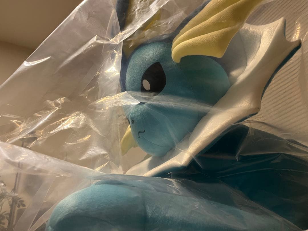 等身大 シャワーズ 寝そべり　ポケモンぬいぐるみ