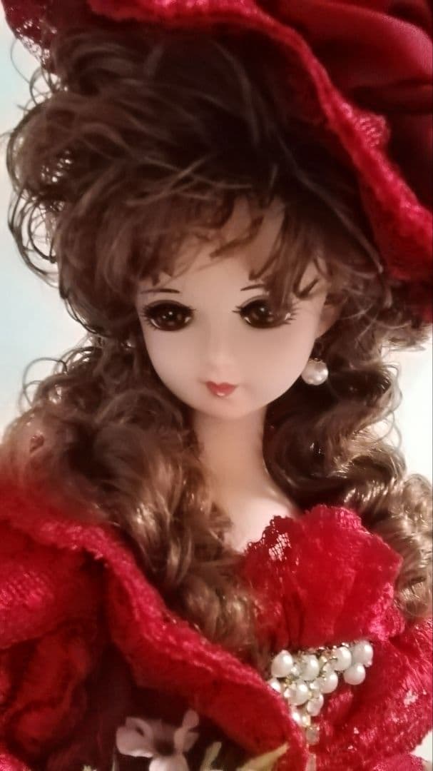 リボン　フランス人形　ヴィンテージ　約67cm