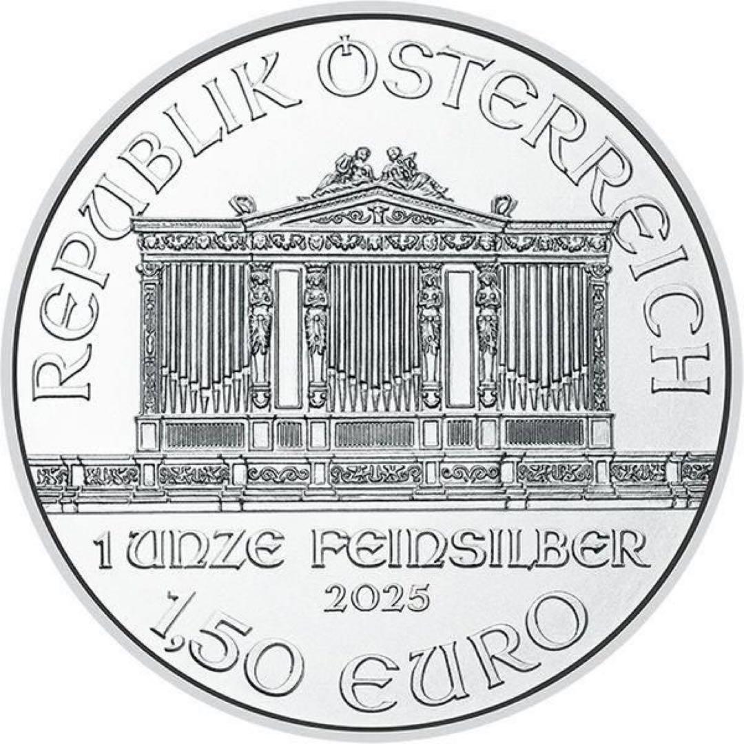 オーストリア ウィーン1オンス銀貨 2025年クリアケース付￼