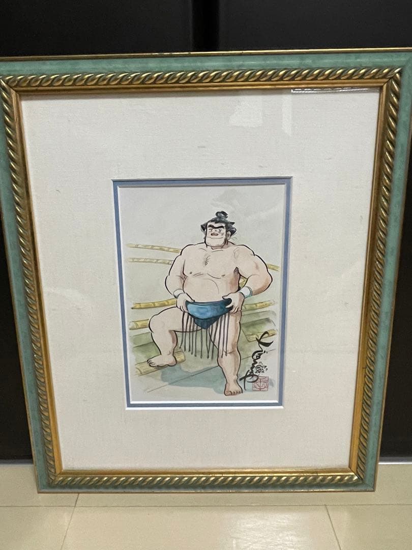 ちばてつや　直筆水彩画　直筆サイン　のたり松太郎　直筆イラスト　あしたのジョー