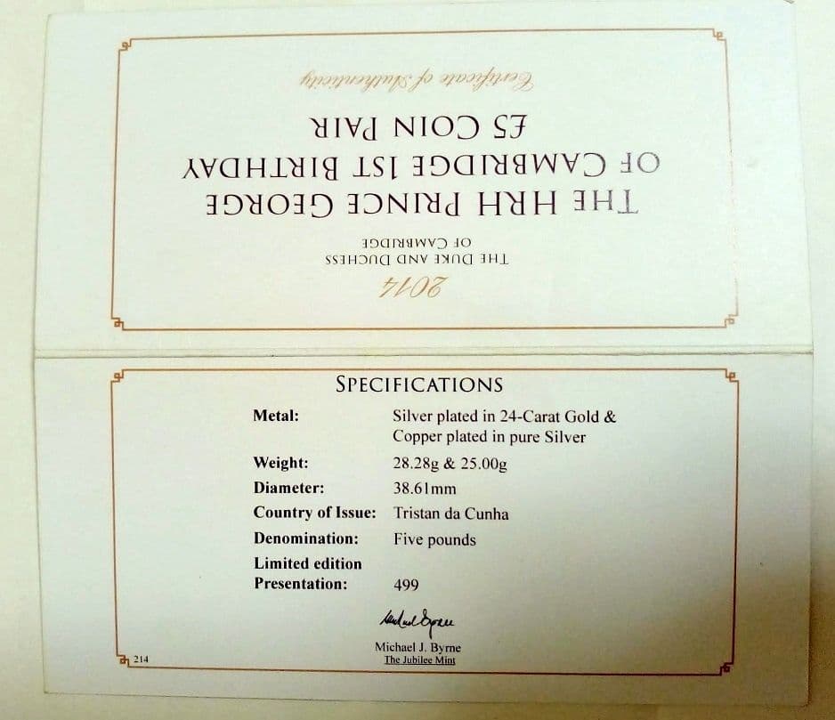 2014年 イギリス ジョージ王子 銀貨 銅貨 2枚セット NGC PF69UC