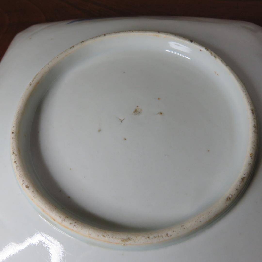 角皿 5枚 山 森 木 鳥 珍品 図柄エラー 箱入り