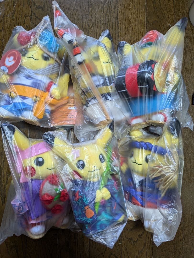 ポケモンセンタートウホク　お祭り　ピカチュウ　ぬいぐるみ　6種 　オマケ付㉓