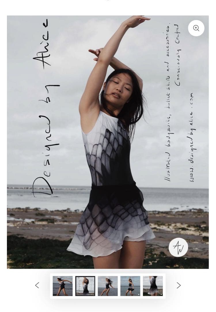Designed by Alice BLACK SOMEFISHレオタードM