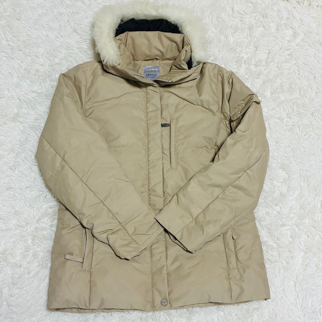 極美品　phenix スキーウェア 上下セット M ダウン80% ベージュ 黒