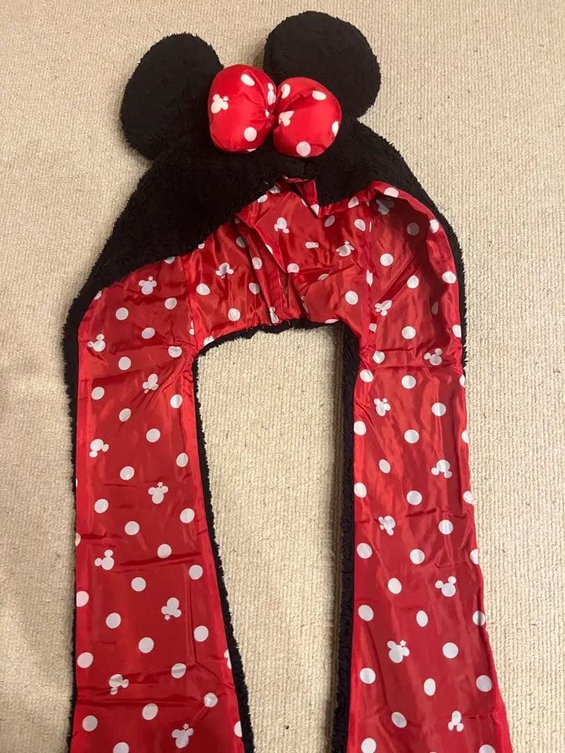 ディズニー　ミニー　ファンキャップマフラー